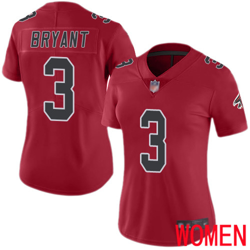 Atlanta Falcons Limited Red Women Matt Bryant Jersey NFL Football 3 Rush Vapor Untouchable